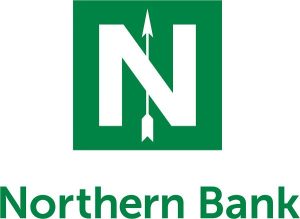 a green and white logo for Northern Bank